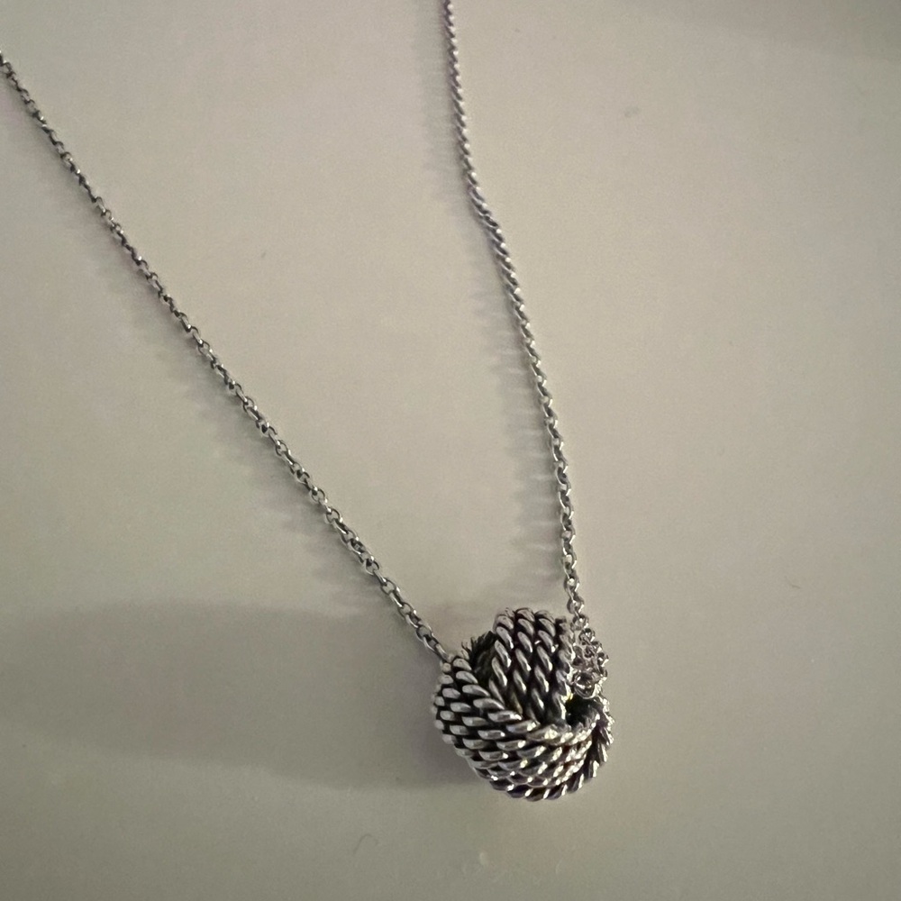 Tiffany & Co. Twisted Silver Knot Necklace